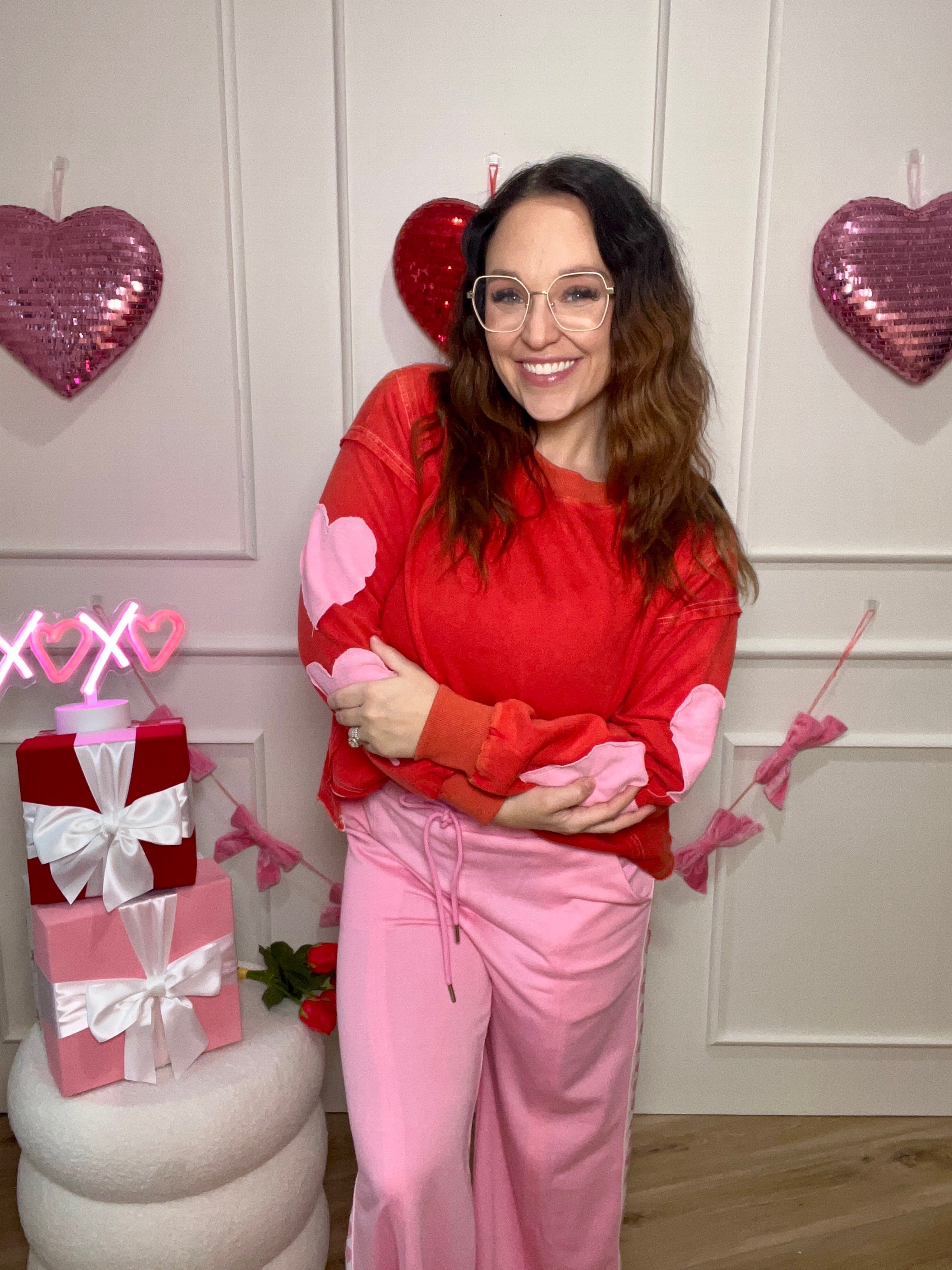 Heart Patchwork Sweatshirt