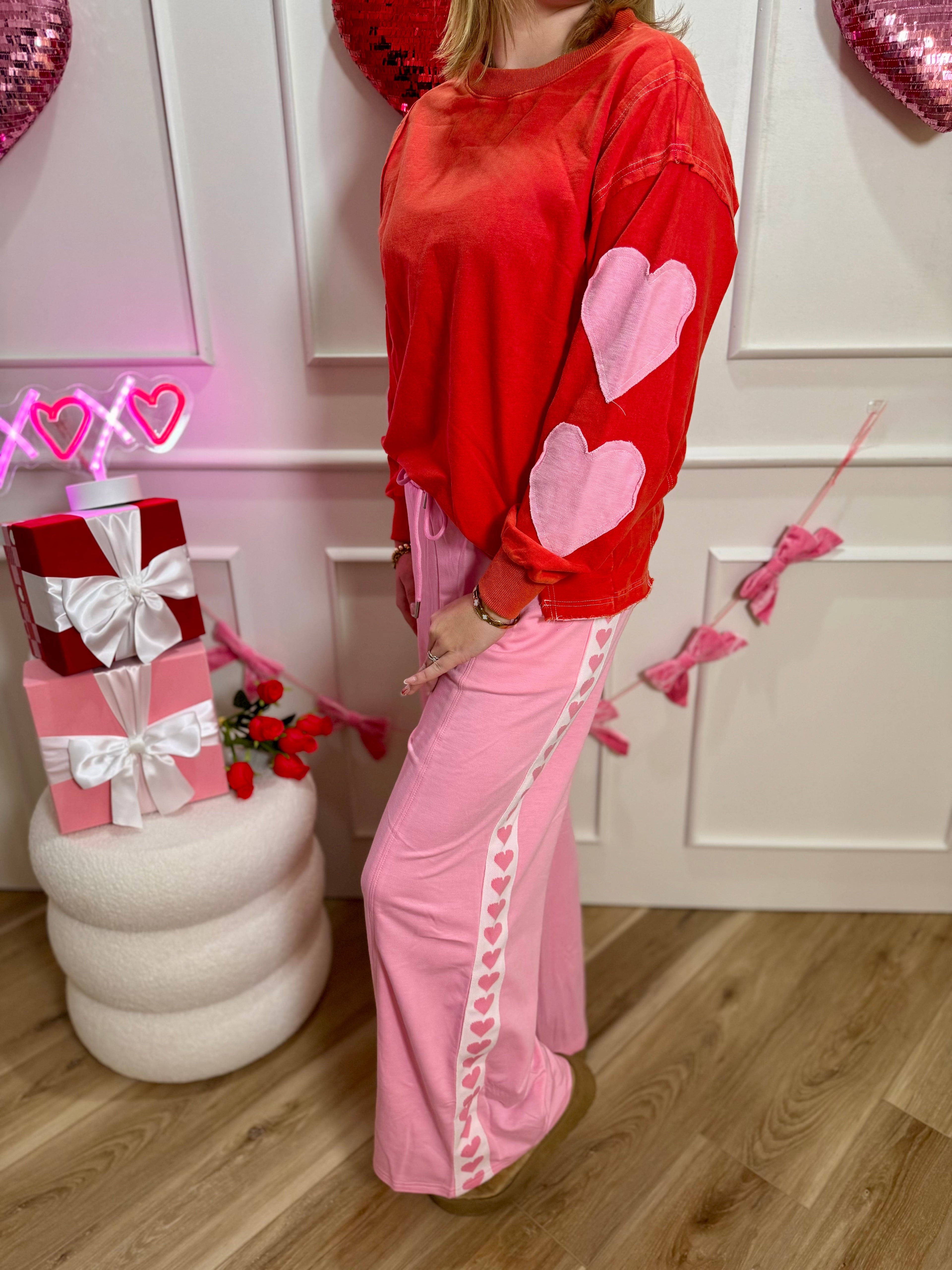 Heart Patchwork Sweatshirt