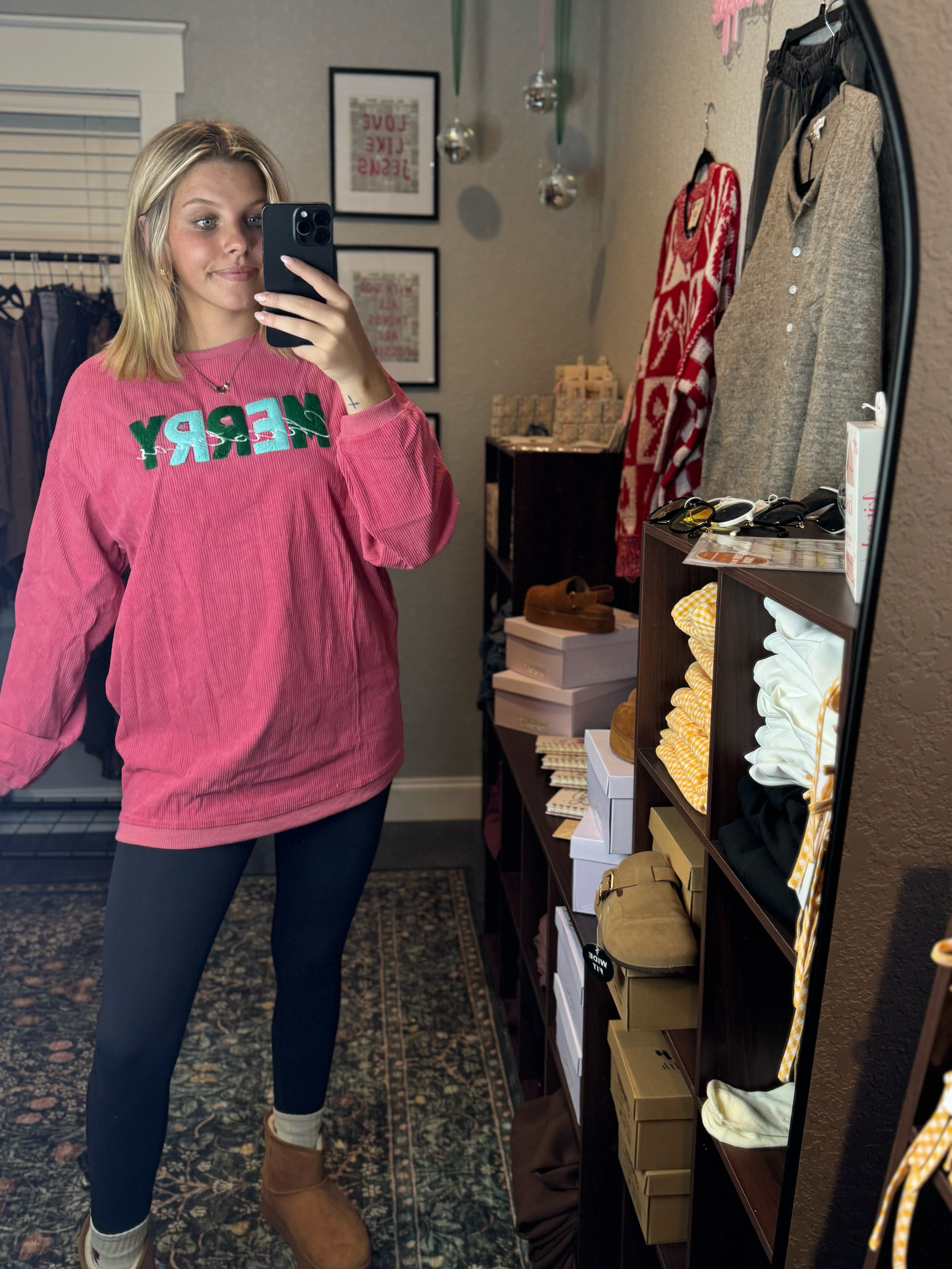 Merry Christmas Velvet Sweater