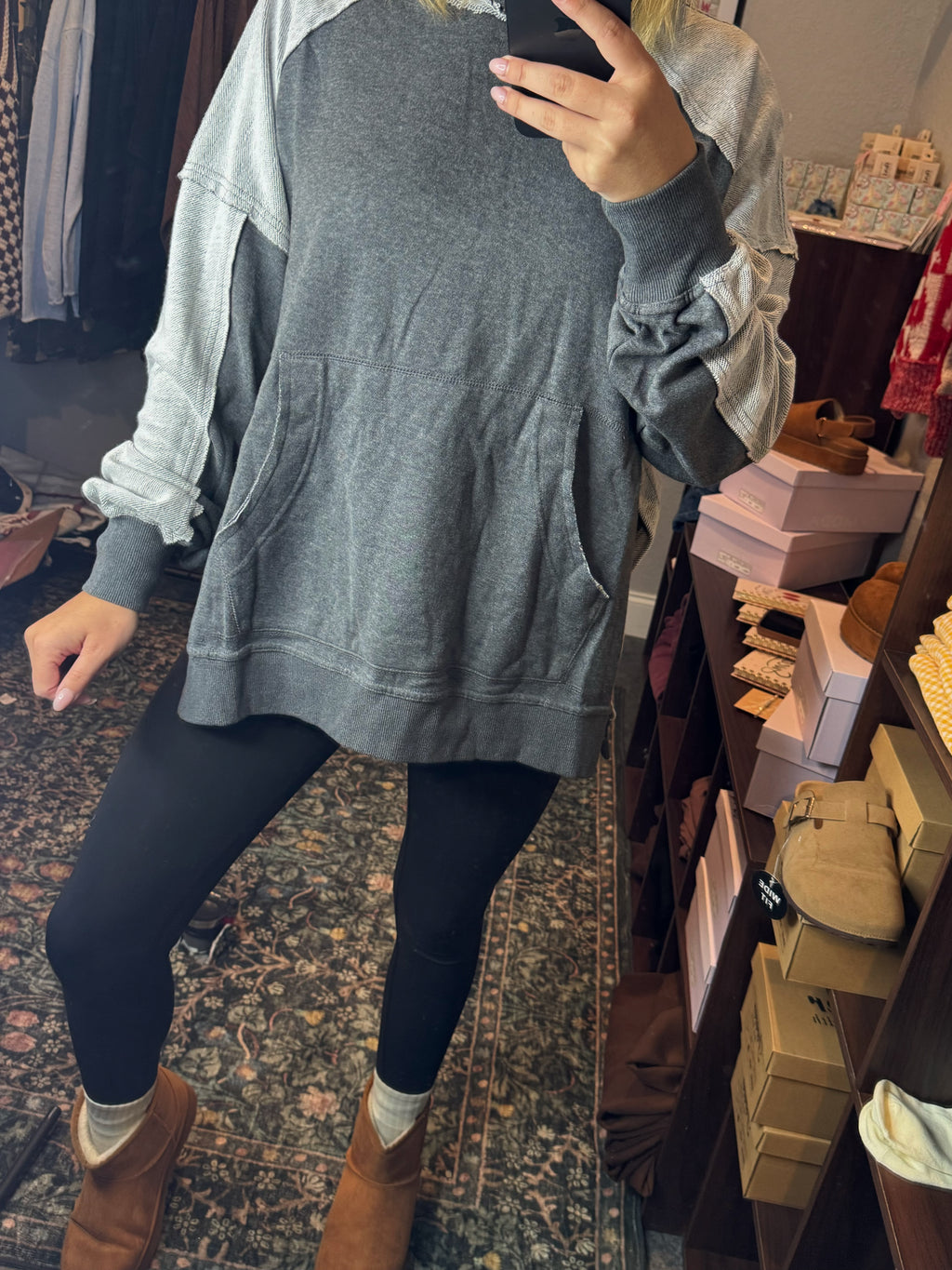 Cozy Color Block Hoodie