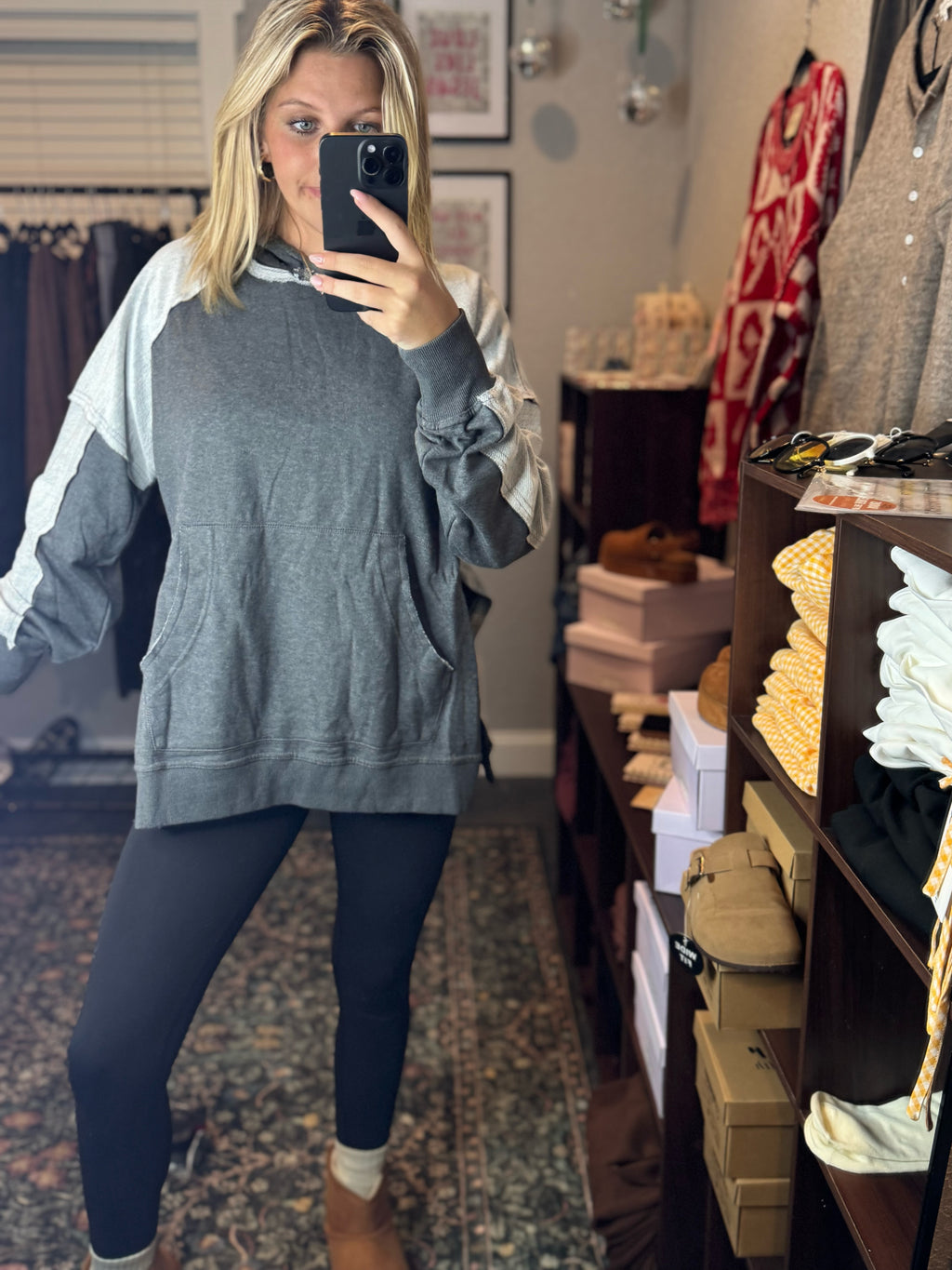 Cozy Color Block Hoodie