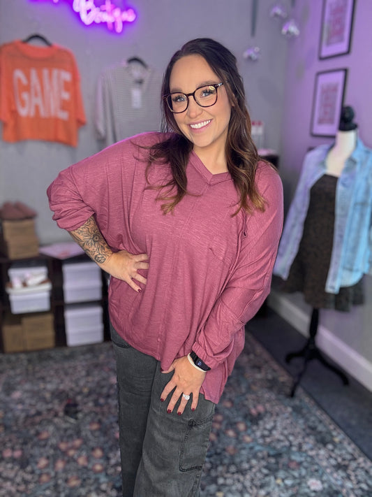 Oversized Pocket Top