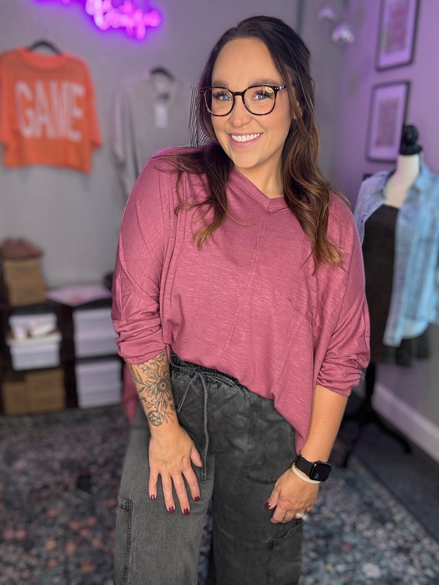 Oversized Pocket Top