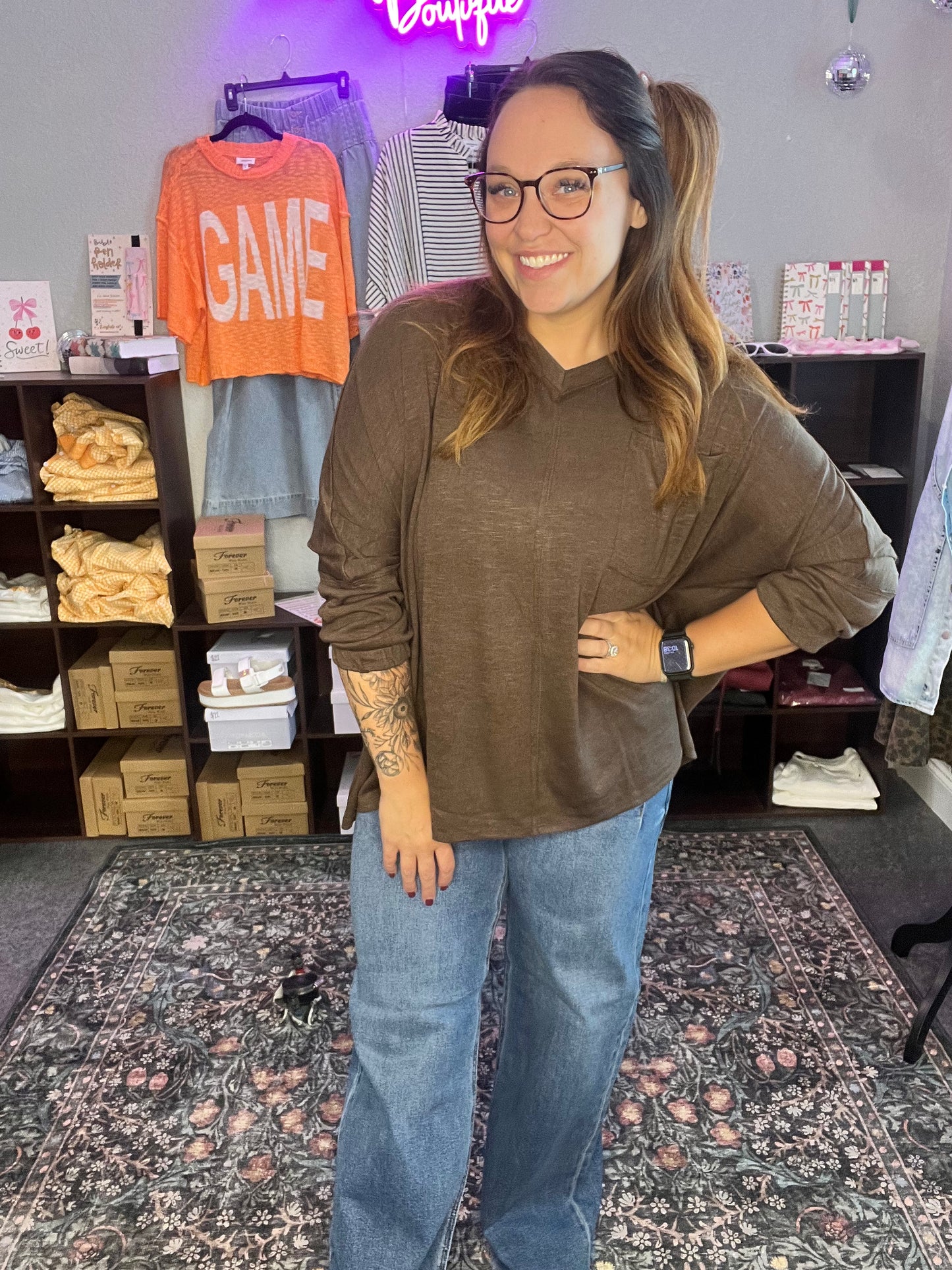 Oversized Pocket Top