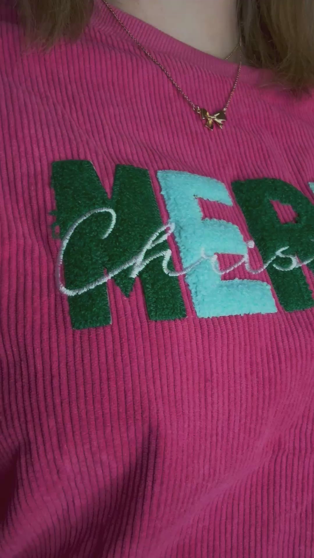 Merry Christmas Velvet Sweater